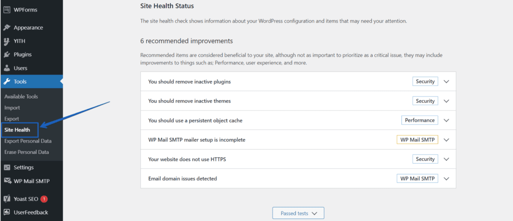 Got o site health