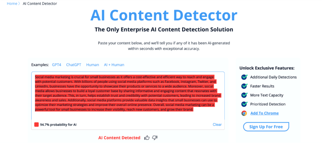 AI Content detector 