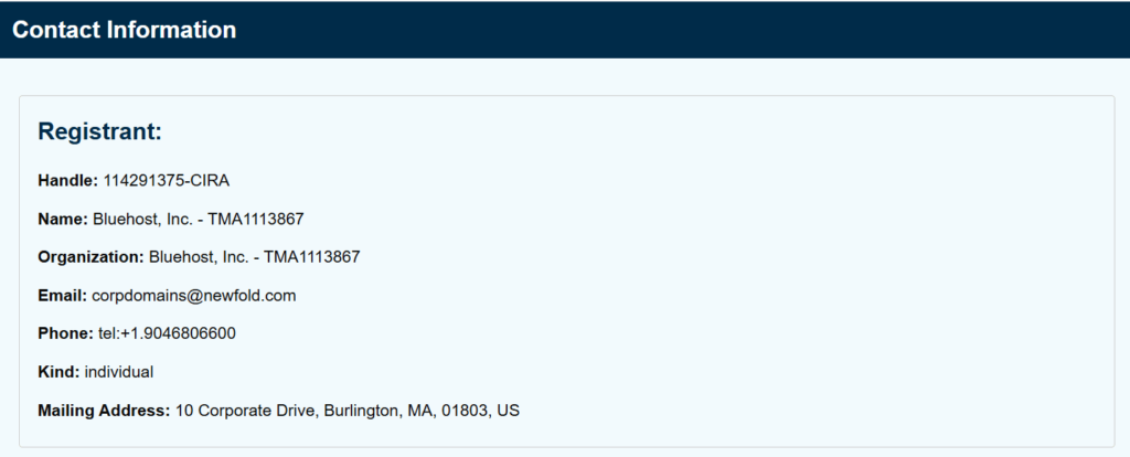 Find domain information in ICANN Lookup