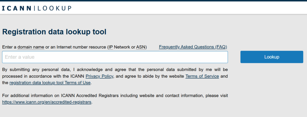ICANN Lookup